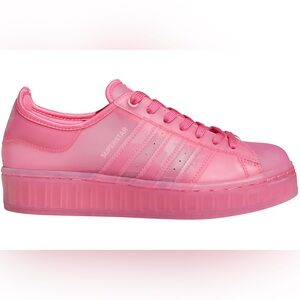 Adidas Superstar Jelly Semi Solar Pink Shoes Sneakers Womens 7 1/2